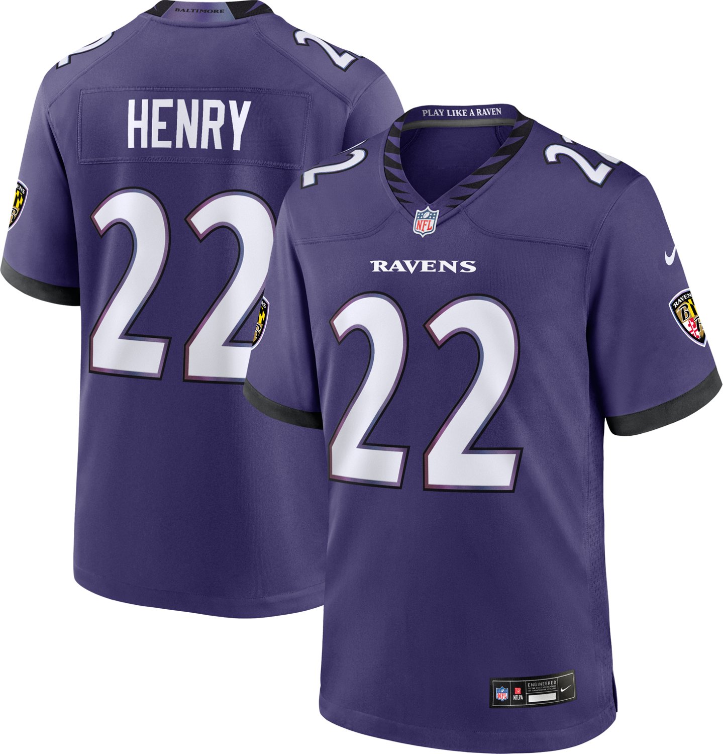 Nike Men's Baltimore Ravens Derrick Henry #22 Game Jersey