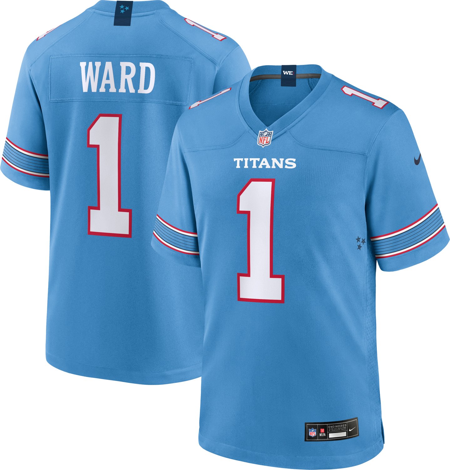 Nike Men's Tennessee Titans Cam Ward #1 Game Jersey - view number 3