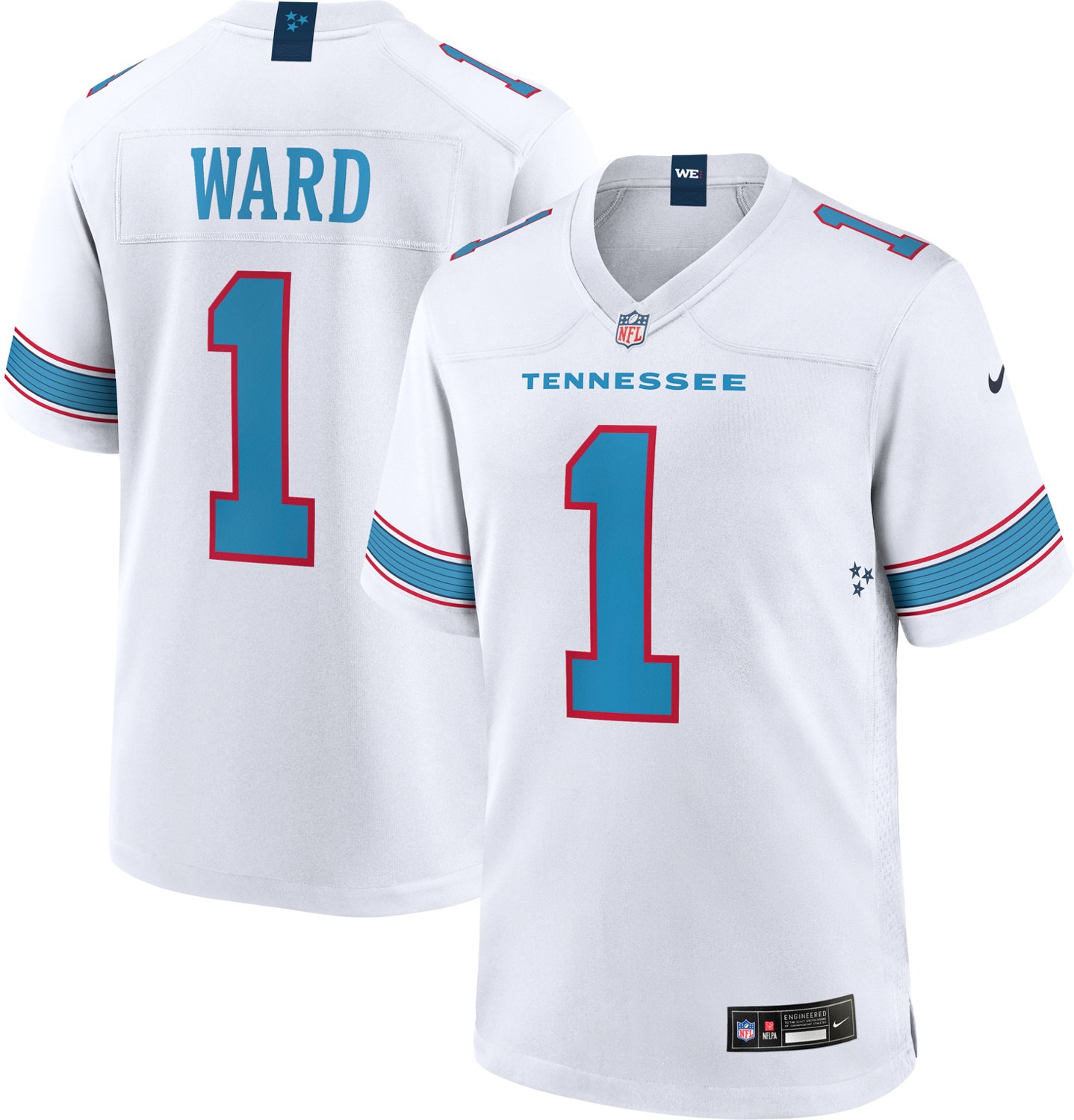 Nike Men's Tennessee Titans Cam Ward #1 Road Game Jersey - view number 3