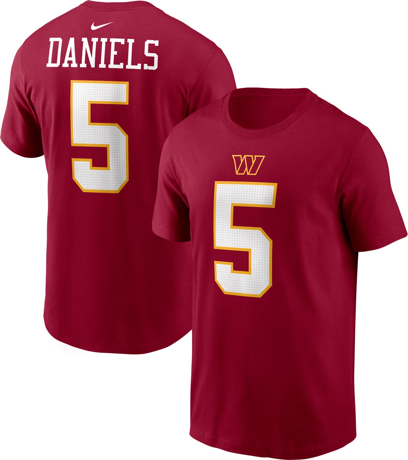 Nike Men's Washington Commanders Jayden Daniels #5 Graphic T-shirt - view number 3