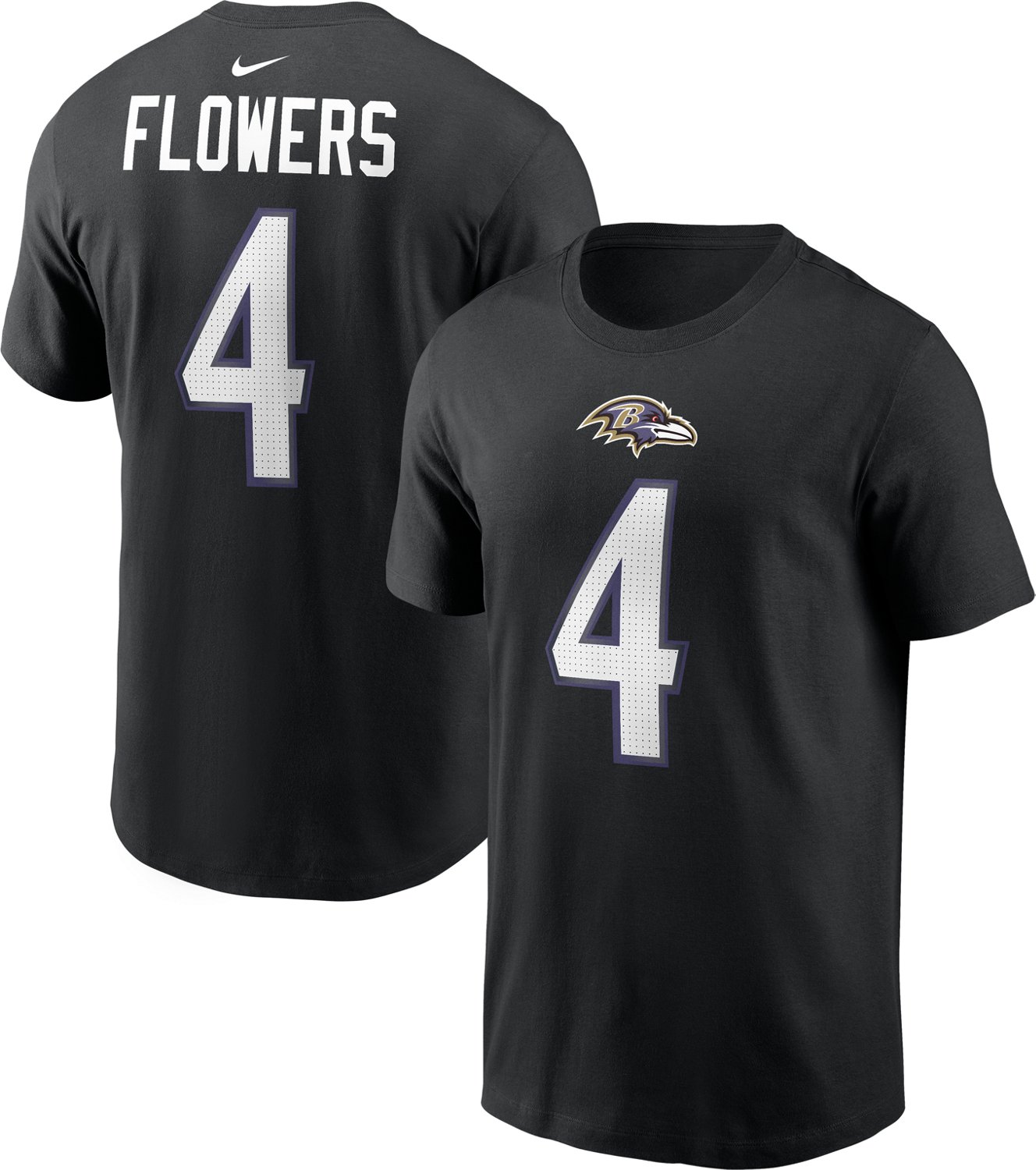 Nike Men's Baltimore Ravens Zay Flowers #4 Graphic T-shirt