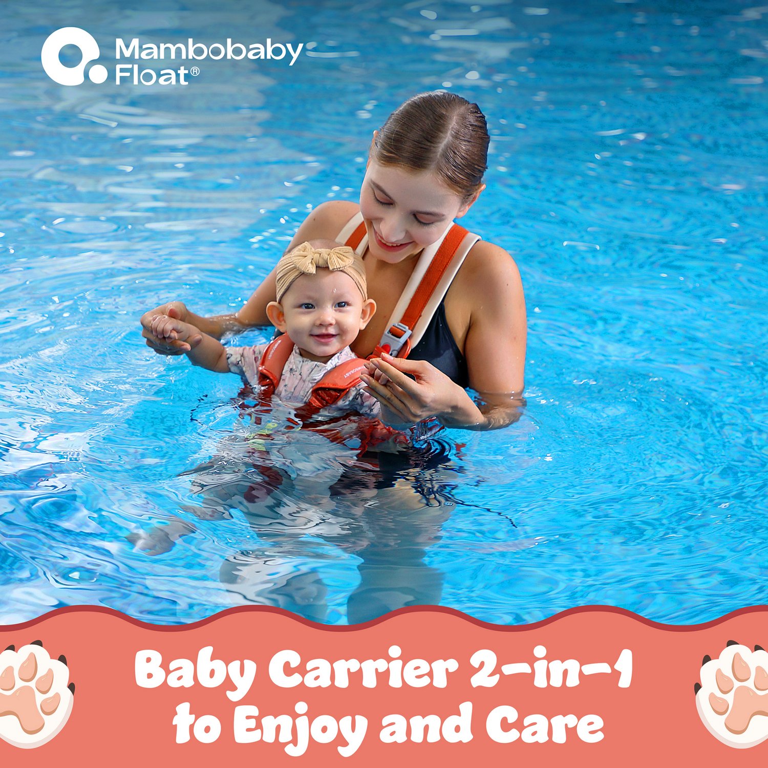 Mambobaby Float+ Carrier Lion Dad Baby Pool Float with 3D Canopy - view number 2
