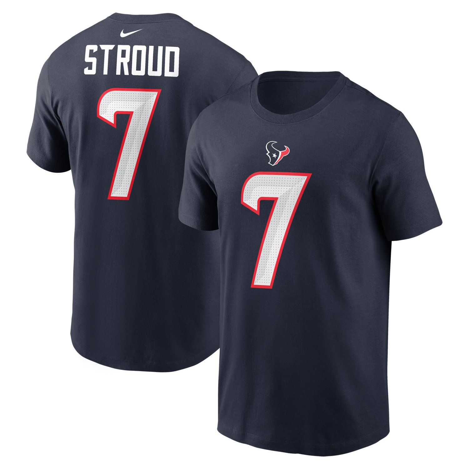 Nike Men's Texans CJ Stroud #7 Name & Number Short Sleeve Tee - view number 3