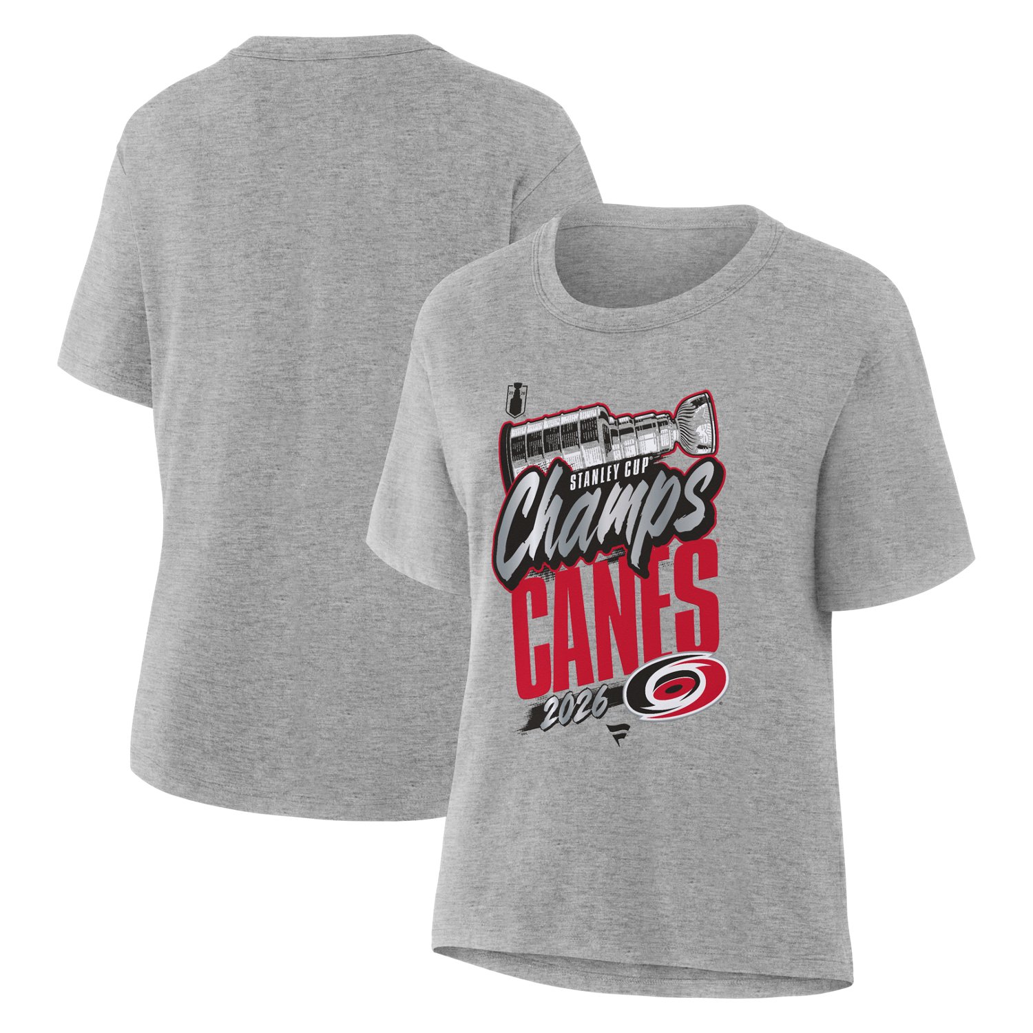 Fanatics Women's Carolina Hurricanes Stanley Cup Champs Locker Room V-neck Graphic T-shirt - view number 3