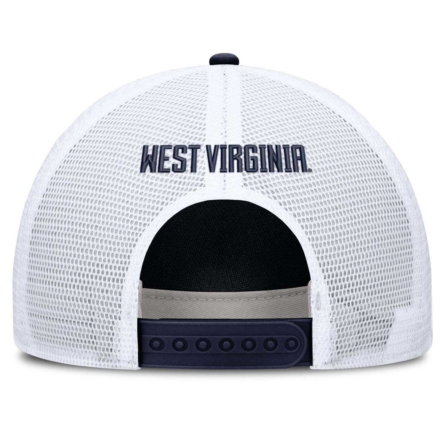 Nike West Virginia University Primary Logo Rise Gameday Structured Trucker Cap - view number 4