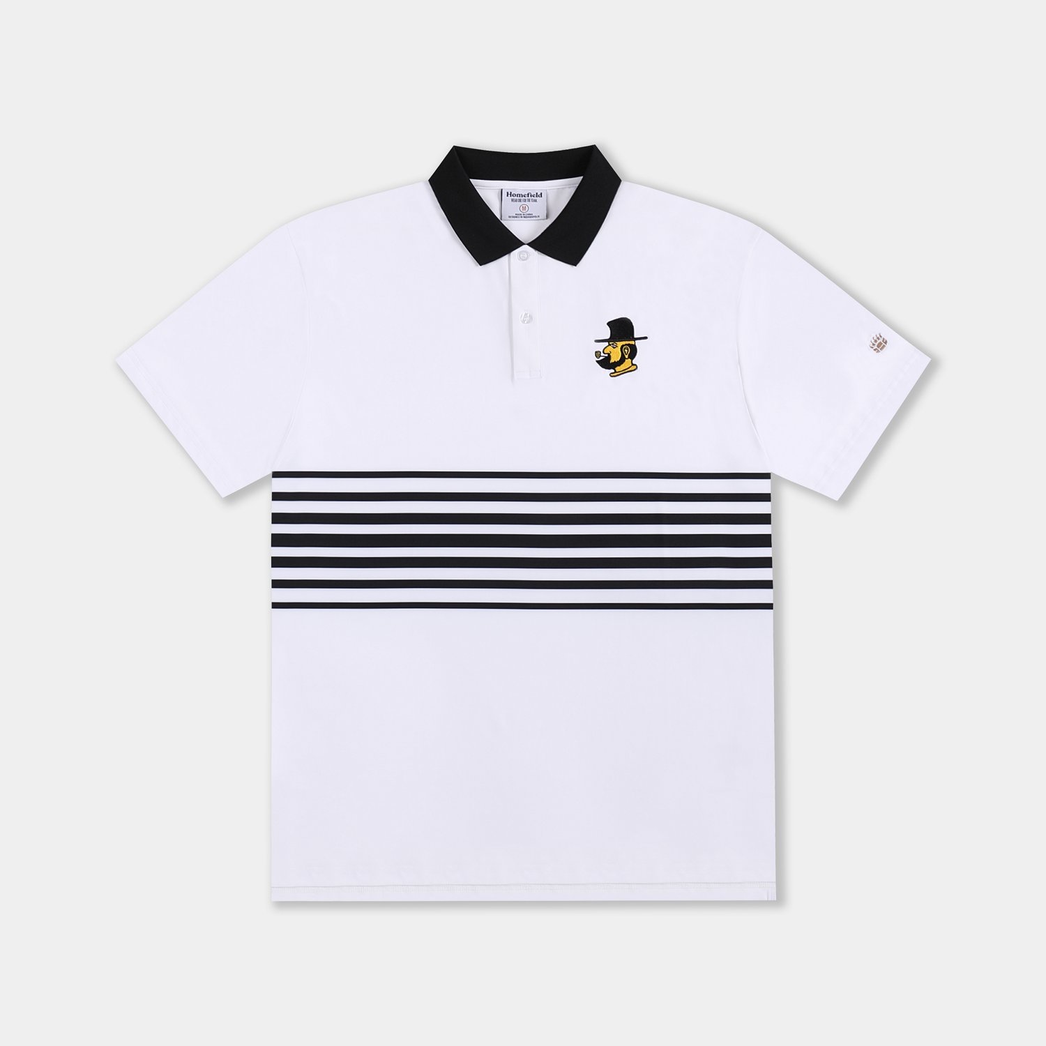 Homefield Men's Appalachian State University Vault Mascot Striped Chest Golf Polo Shirt