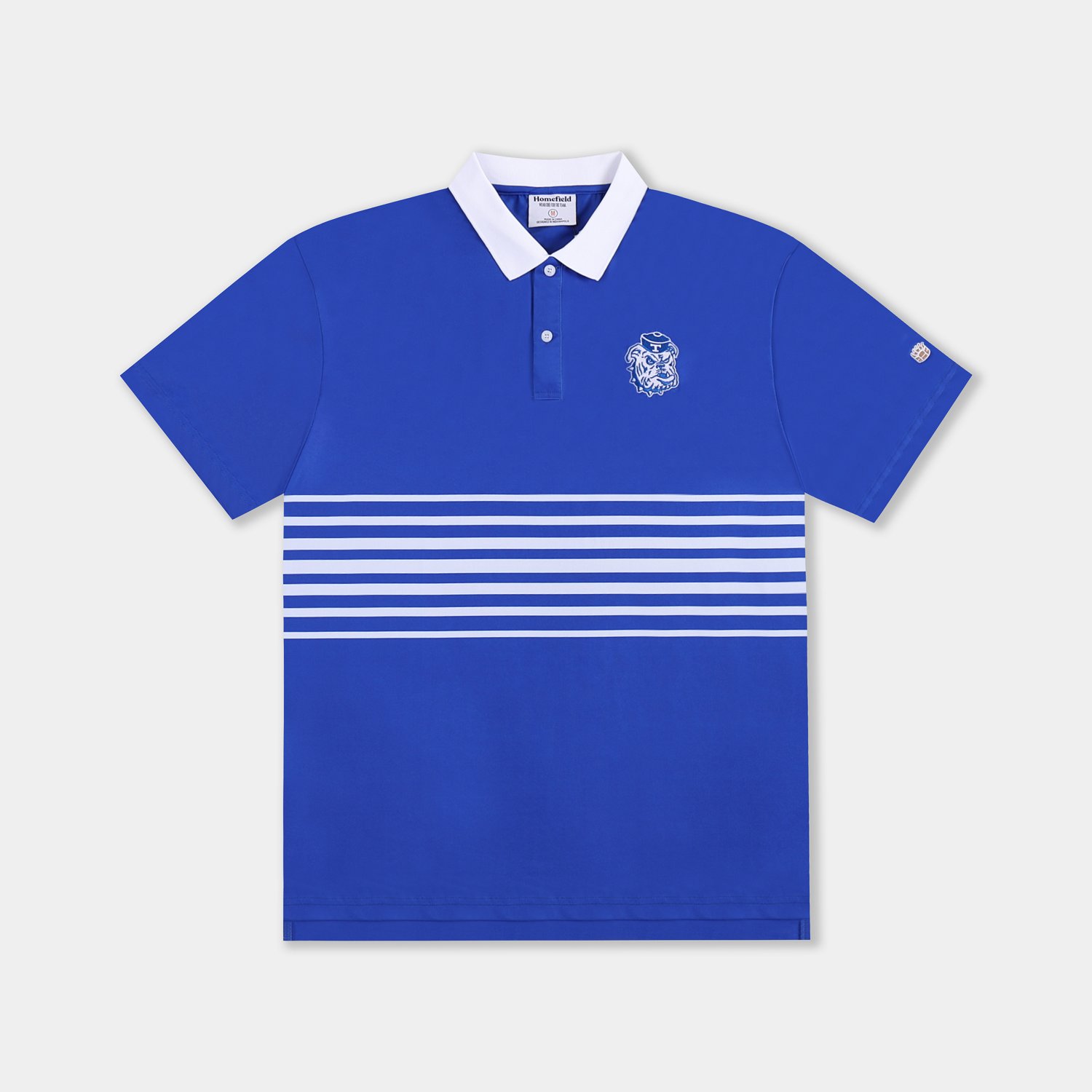 Homefield Men's Louisiana Tech University Sailor Mascot Striped Chest Golf Polo Shirt