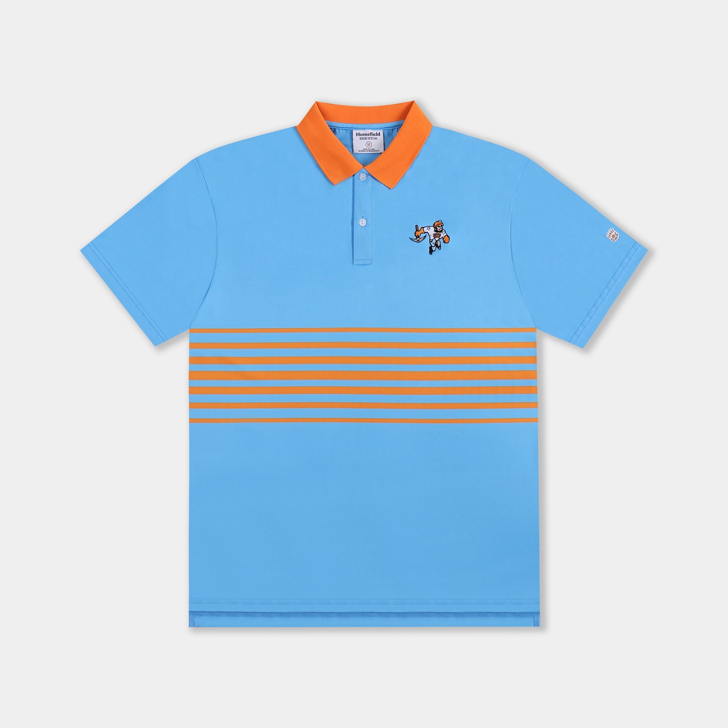 Homefield Men's University of Texas at El Paso Vault Mascot Striped Chest Golf Polo Shirt