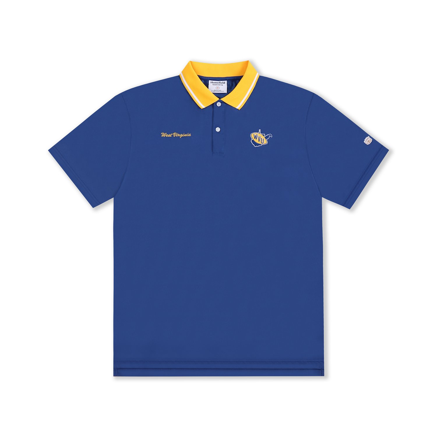 Homefield Men's West Virginia University School Script 2-Hit Golf Polo Shirt