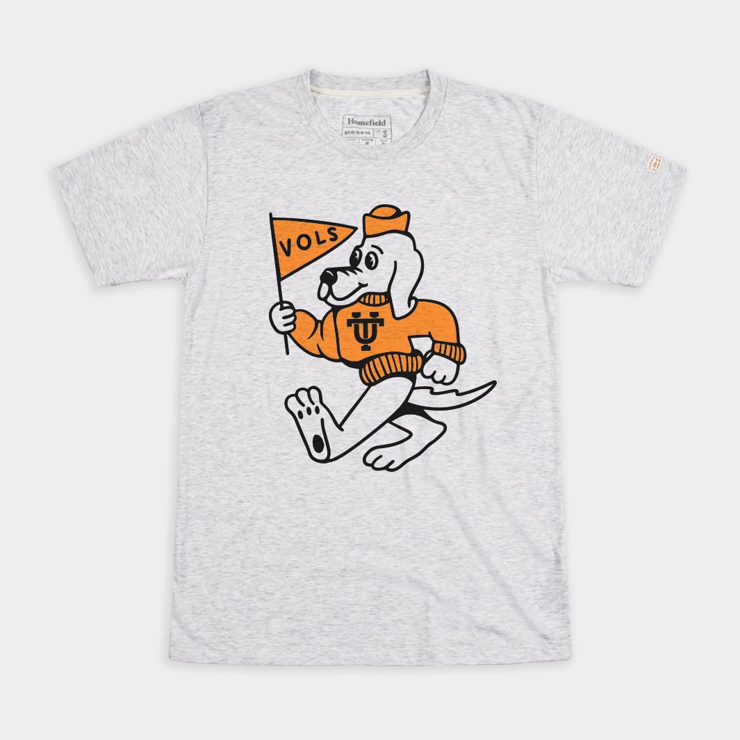 Homefield Men's University of Tennessee Retro Smokey Cartoon Short Sleeve T-shirt