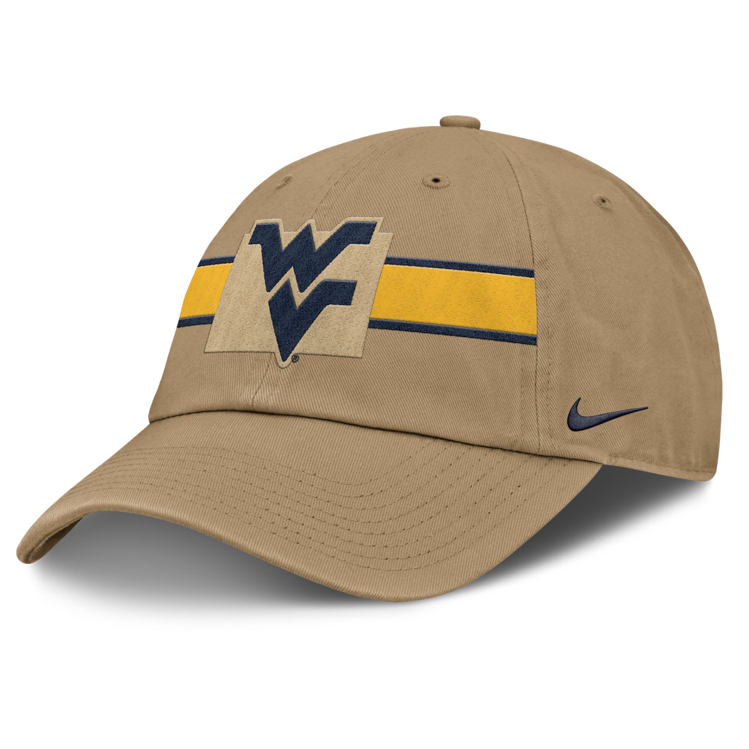 Nike West Virginia University Primary Logo Stripe Academic Club Cap