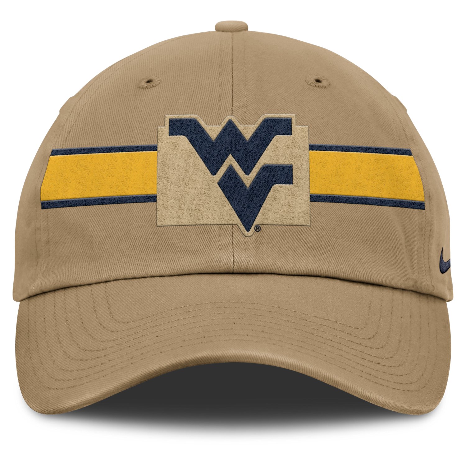 Nike West Virginia University Primary Logo Stripe Academic Club Cap - view number 2