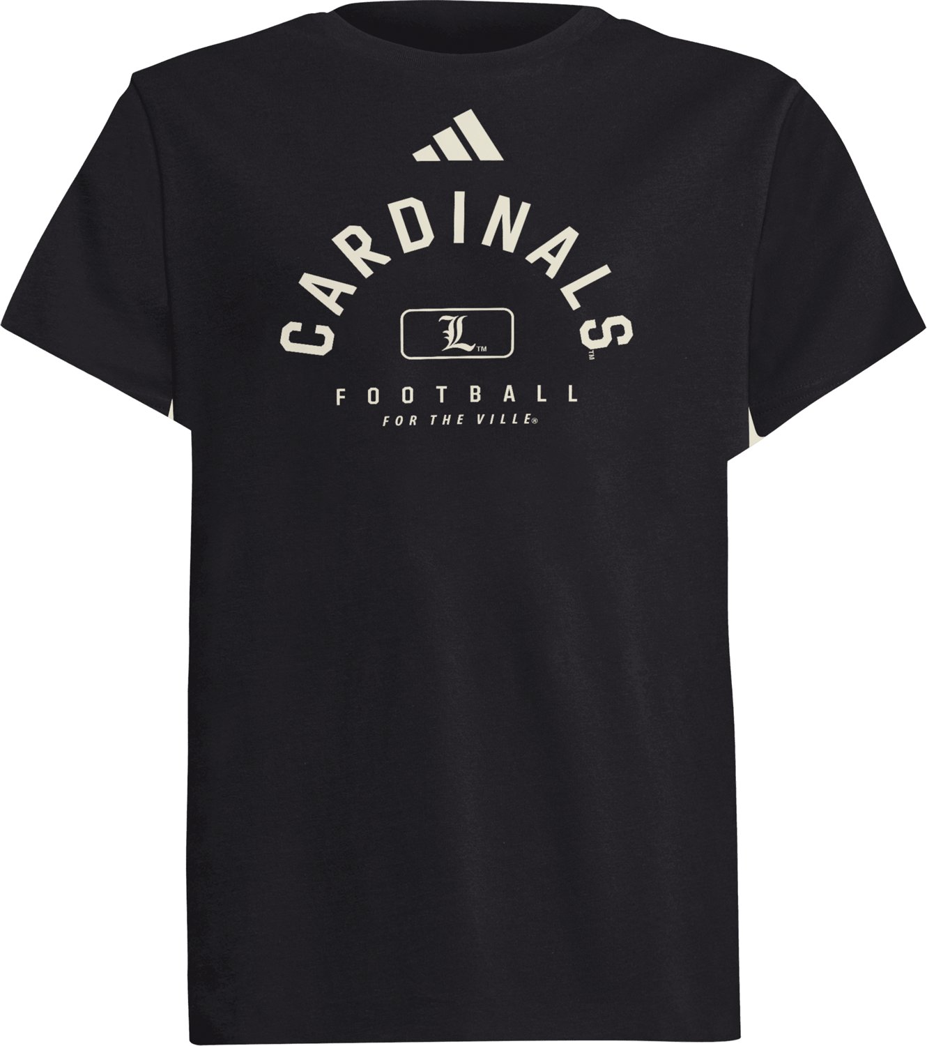 adidas Boys' University of Louisville Boxing Inspired School Arch Strategy Graphic T-shirt