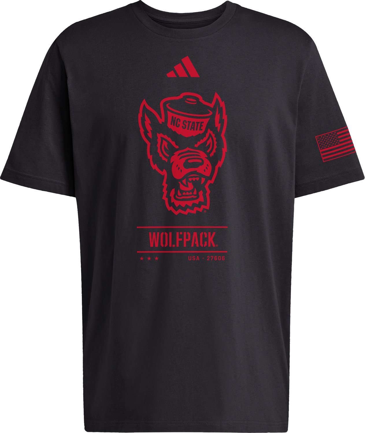 adidas Men's North Carolina State University Salute to Service Mascot Strategy Graphic T-shirt