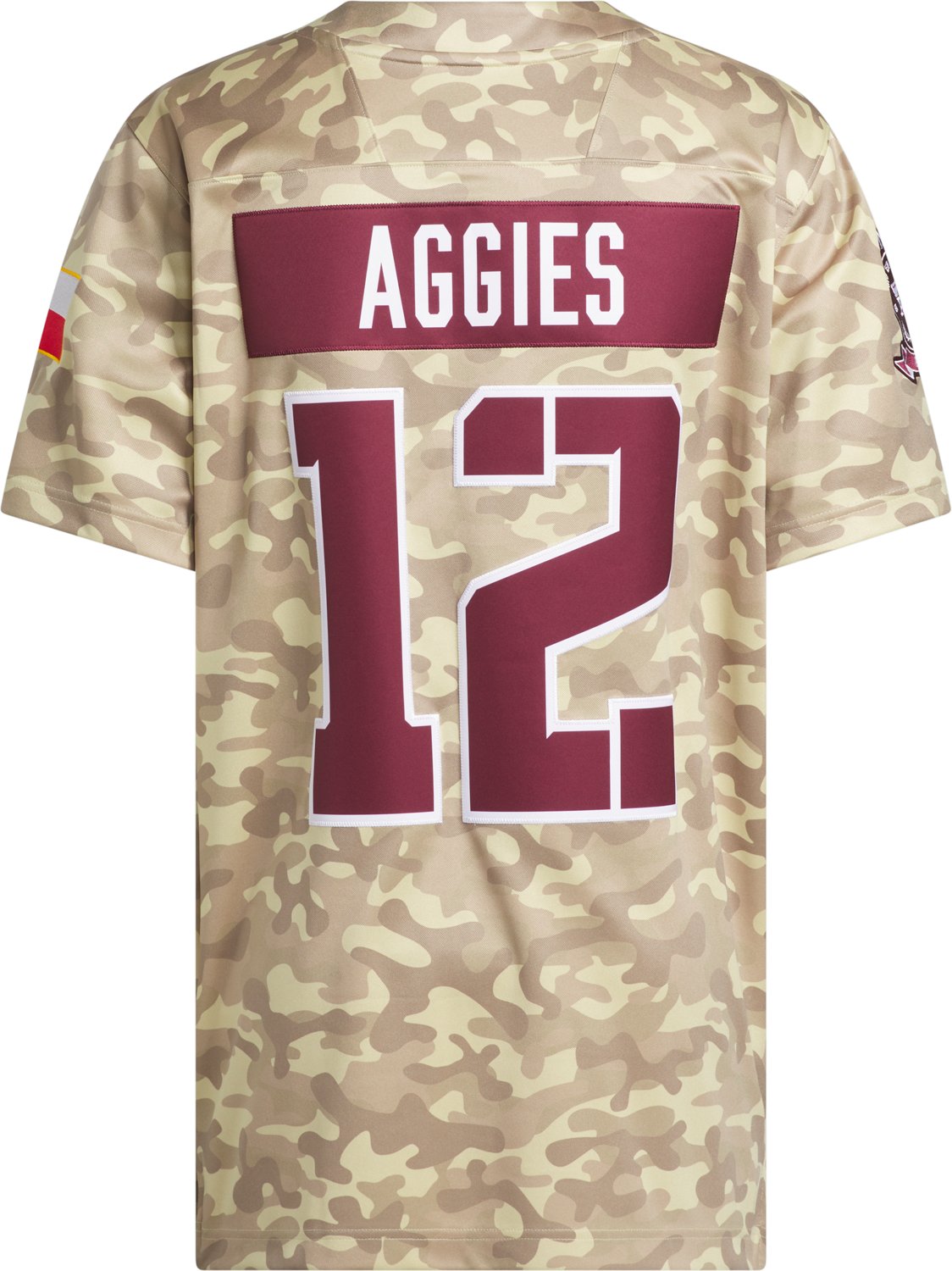adidas Men’s Texas A&M University Salute To Service Strategy Football Jersey - view number 5