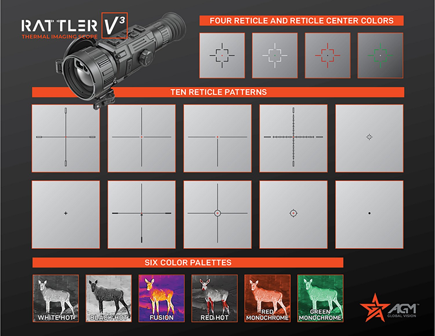 AGM Global Vision Rattler V3 50-640 Thermal Riflescope - view number 7