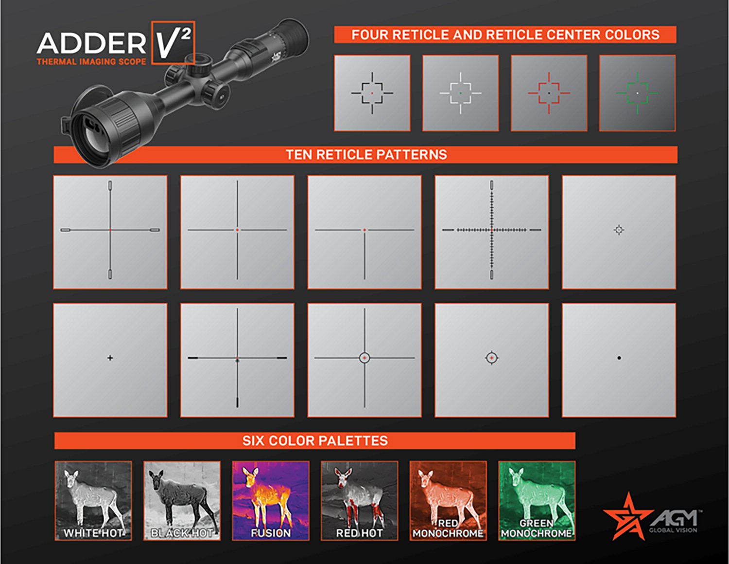 AGM Global Vision Adder V2 LRF 60-1280 Thermal Riflescope - view number 7