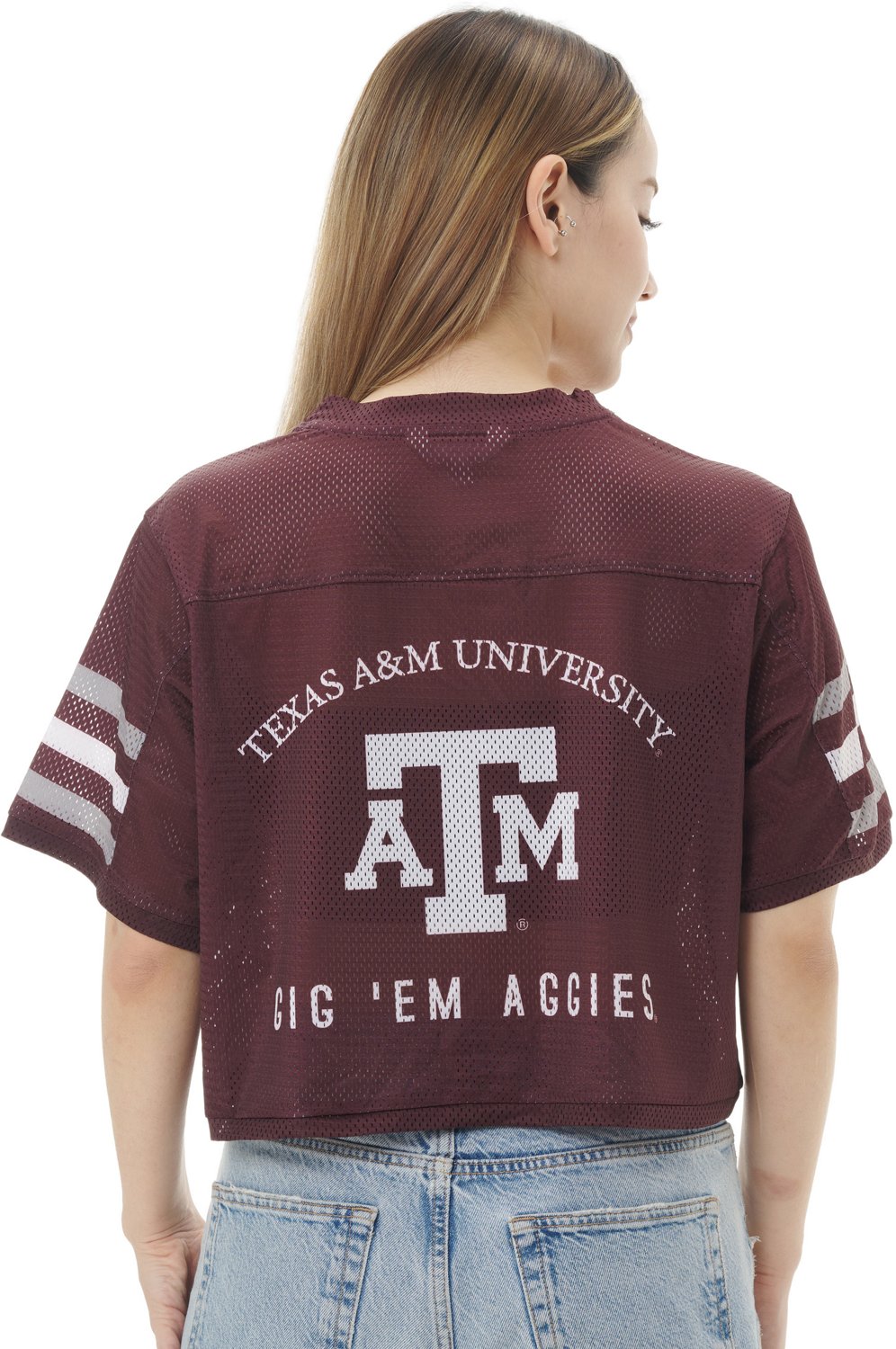 ZooZatz Women's Texas A&M University Field Goal Crop Jersey - view number 2