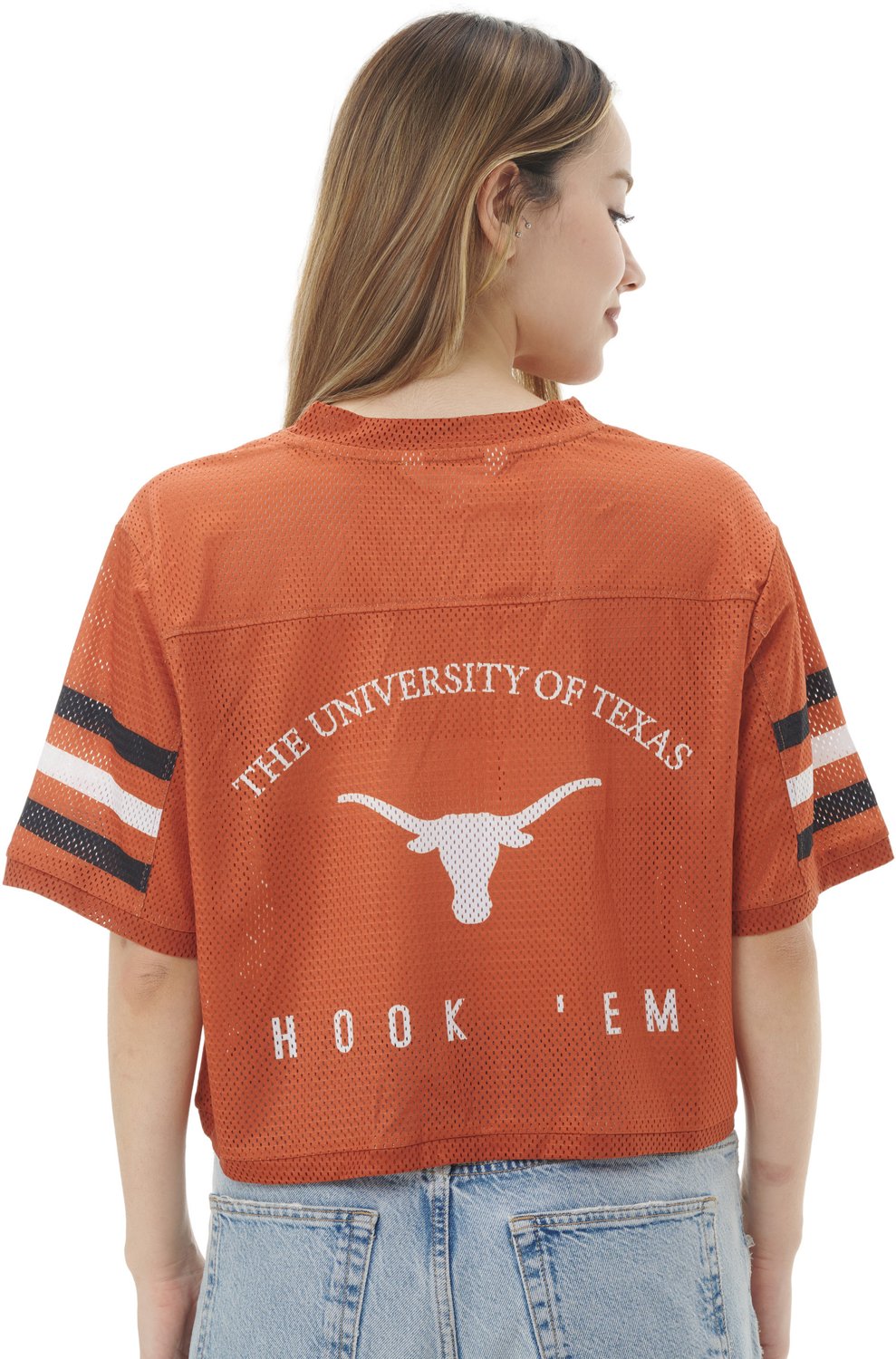 ZooZatz Women's University of Texas Field Goal Crop Jersey - view number 2