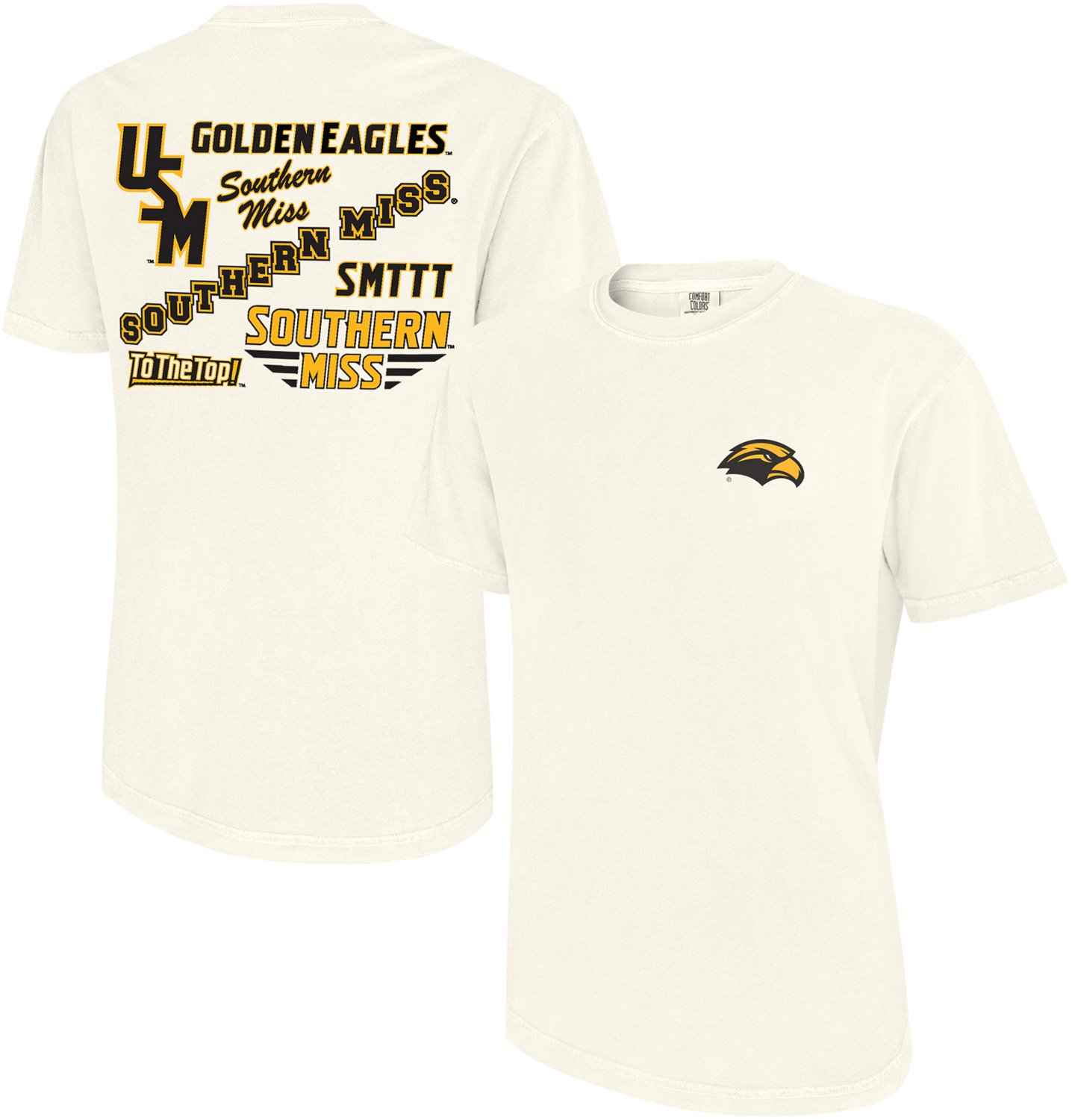 Comfort Colors Men's University of Southern Mississippi Diagonal Short Sleeve T-Shirt - view number 3