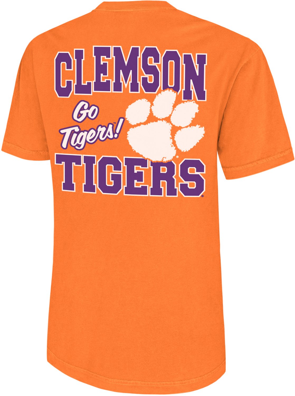 WILDCAT RETRO Men's Clemson University Mantra Paw Comfort Colors T-shirt