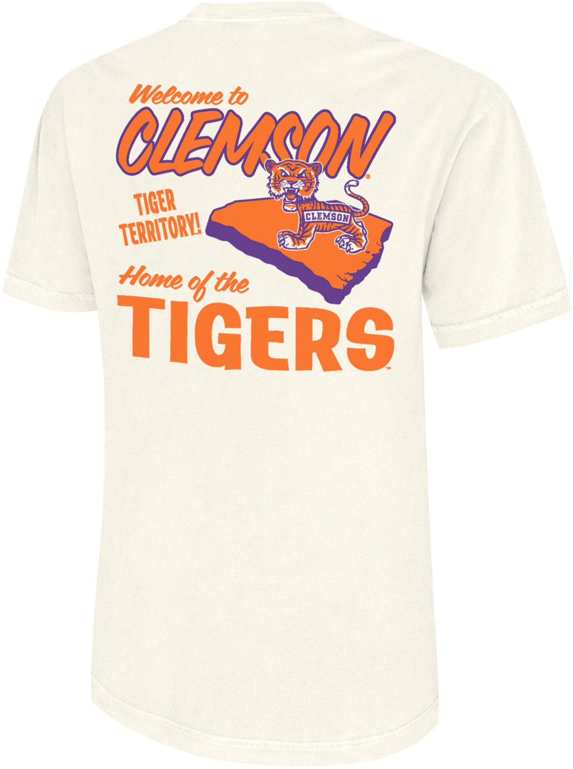 WILDCAT RETRO Men's Clemson University Welcome to Clemson Comfort Colors T-shirt