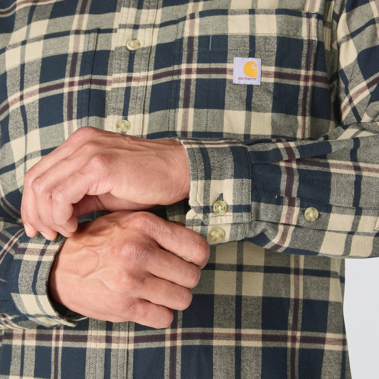 Carhartt Men's Rugged Flex™ Relaxed Fit Midweight Flannel Long-Sleeve Plaid Shirt - view number 4