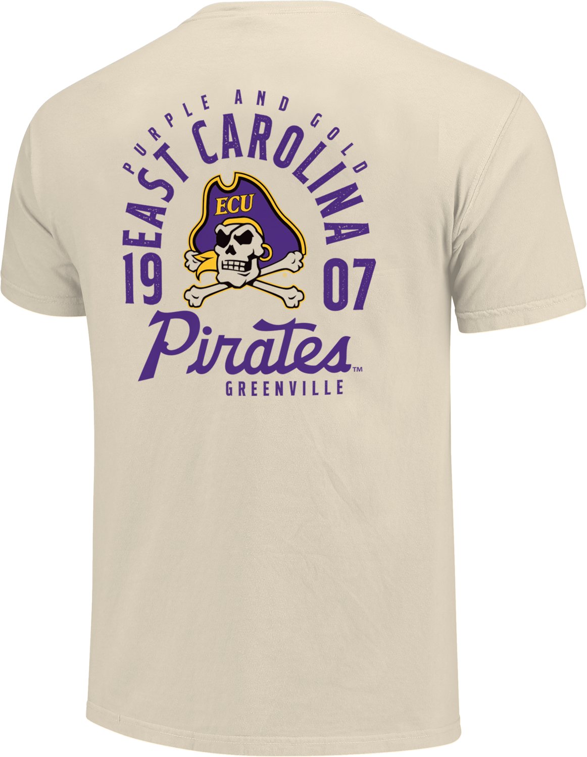 Image One Men's East Carolina University Mascot Overlay Graphic T-shirt