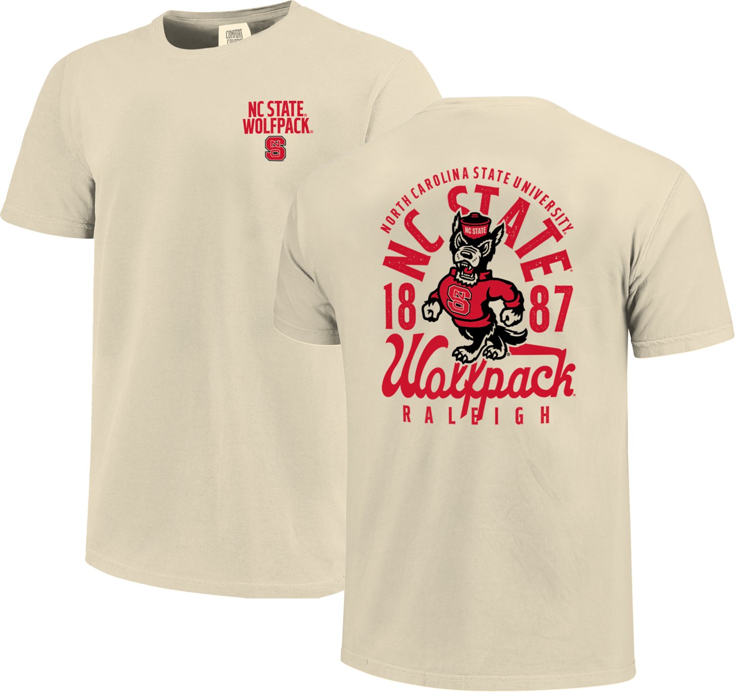 Image One Men's North Carolina State University Mascot Overlay Head Graphic T-shirt - view number 3