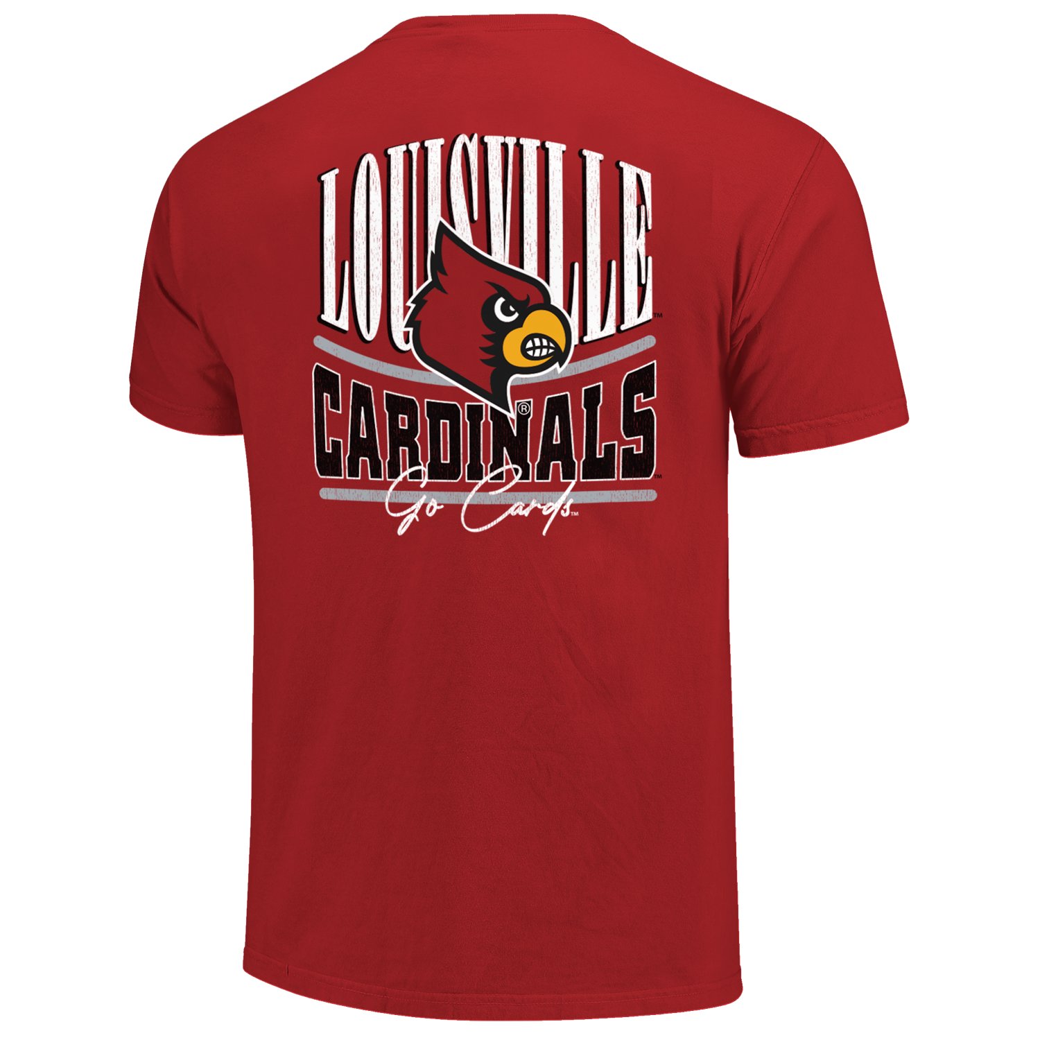 Image One Men's University of Louisville Stretch Type Mascot Graphic T-shirt