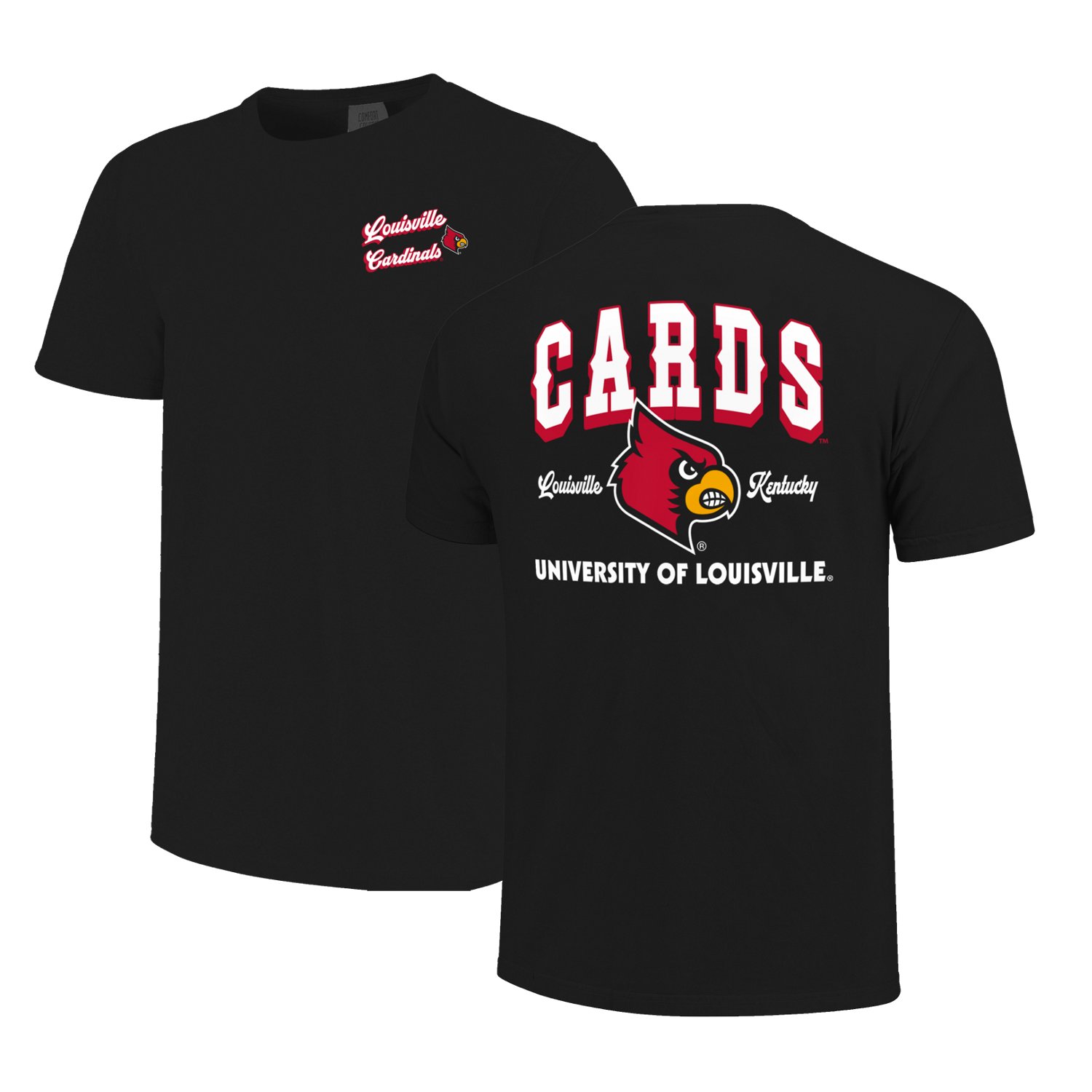 Image One Men's University of Louisville Mascot Layout Graphic T-shirt - view number 3