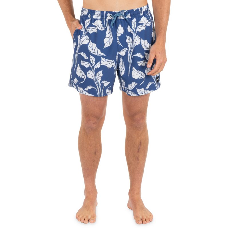 Hurley Men's Regular-Fit Floral Print Swim Shorts - Submarine