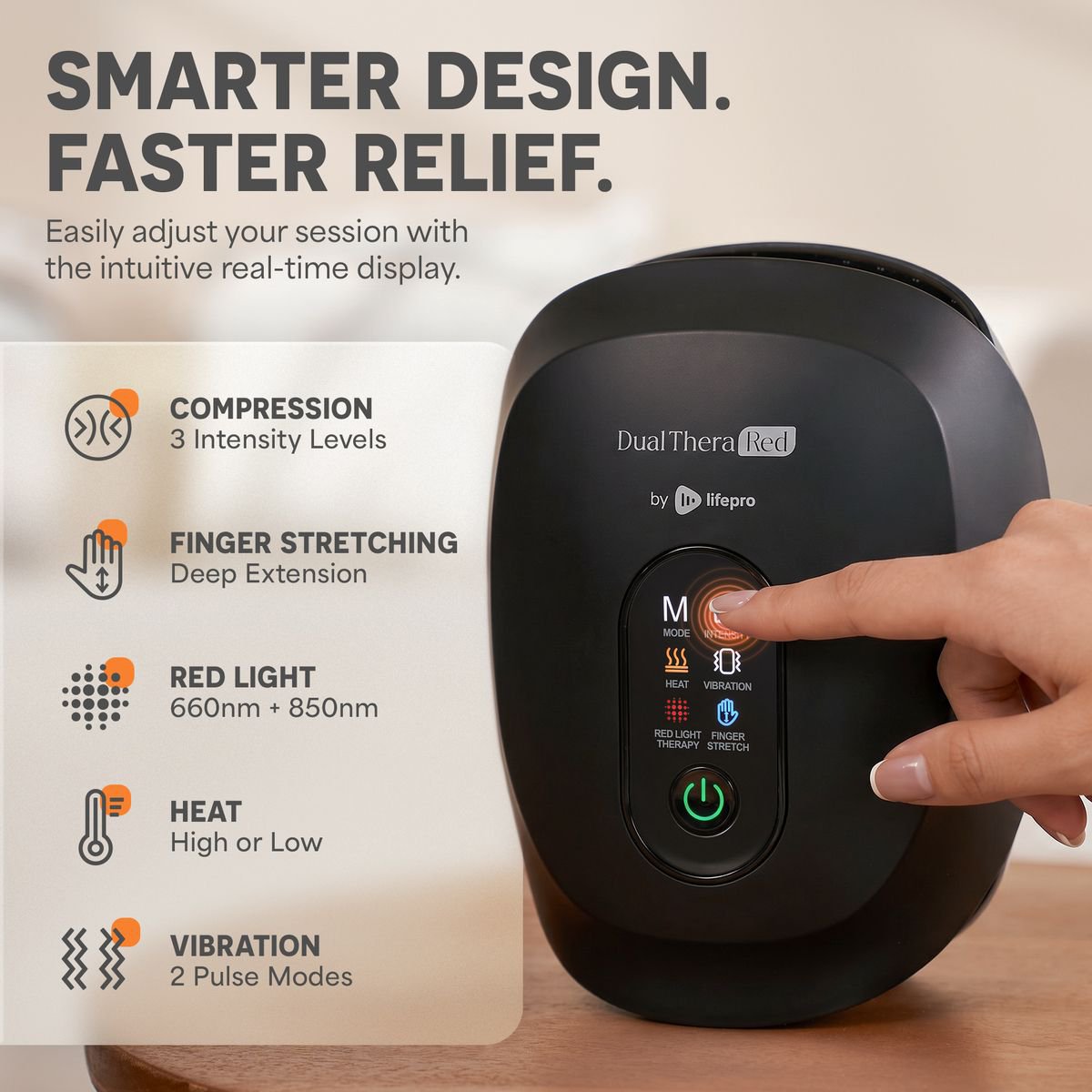 Lifepro DualThera Red Hand Massager - view number 8
