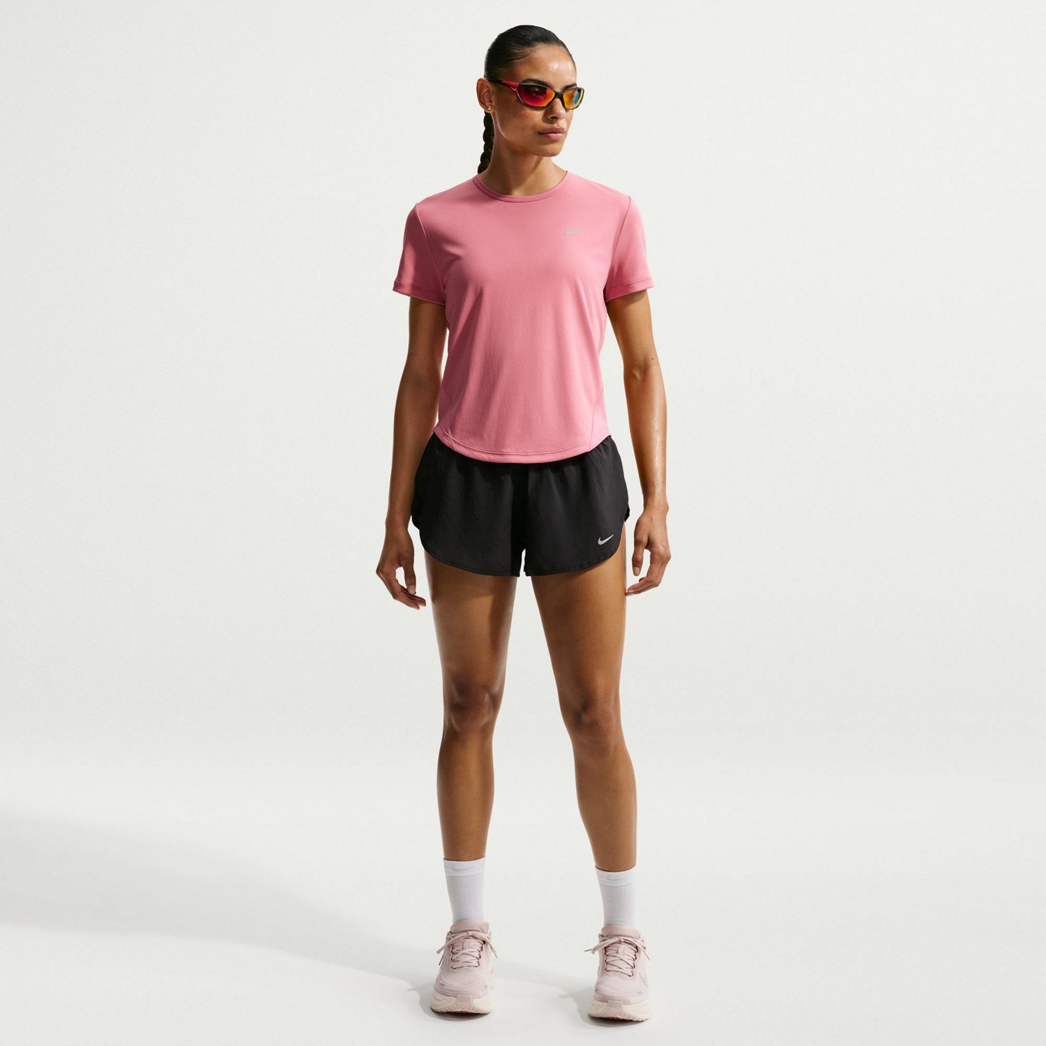Nike Women's Flow Mid Rise Dri-FIT Athletic Training Shorts
