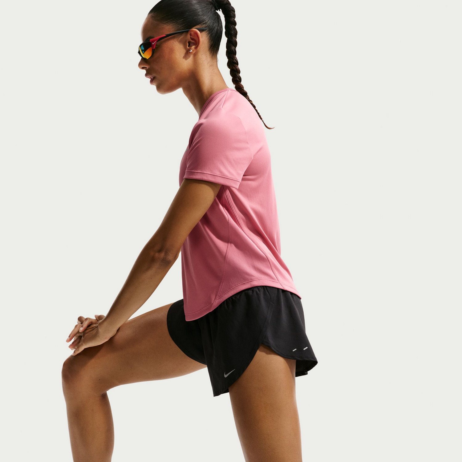 Nike Women's Flow Mid Rise Dri-FIT Athletic Training Shorts