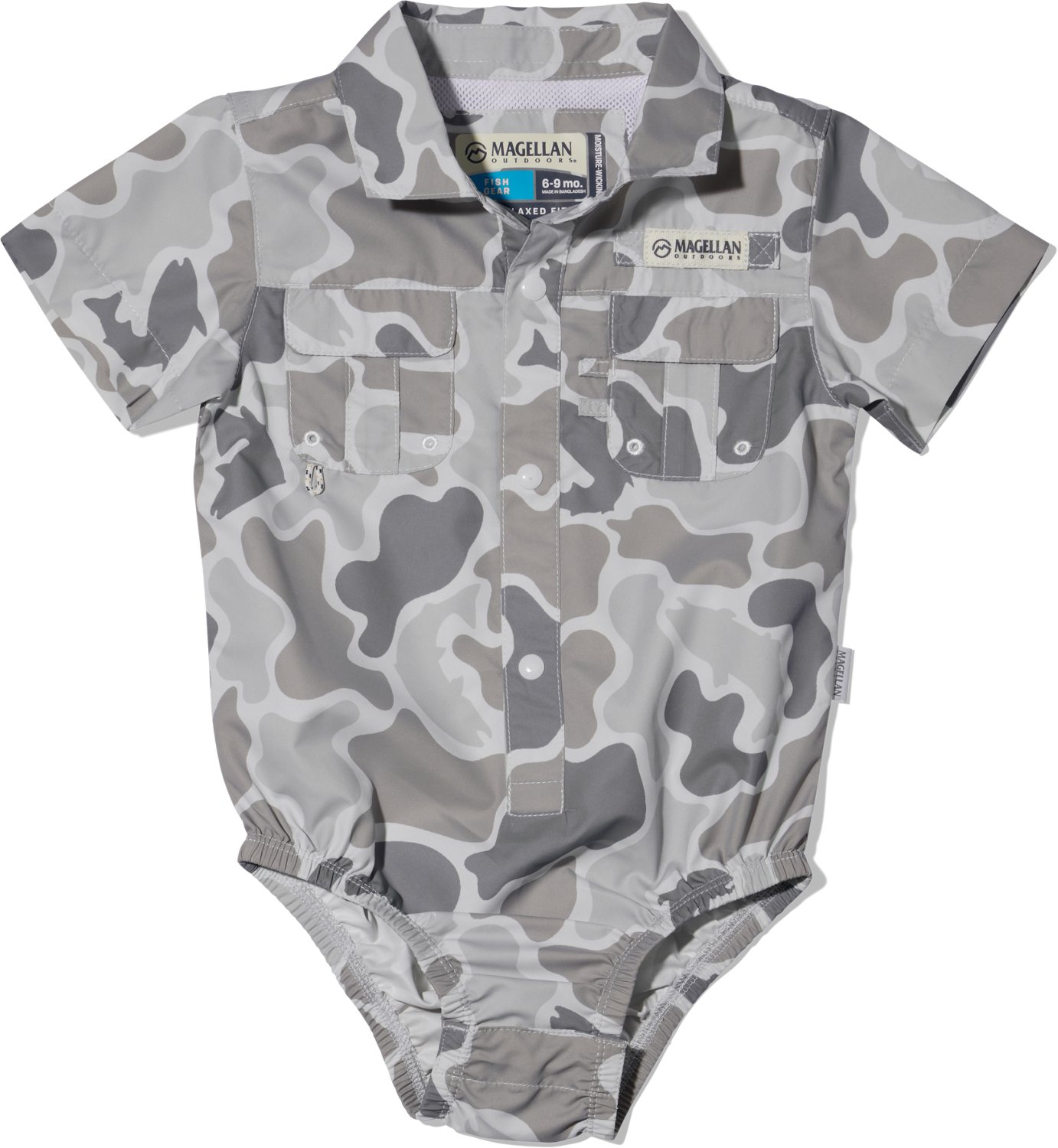 Magellan Outdoors Infant Boys' Laguna Camo Short Sleeve Onesie