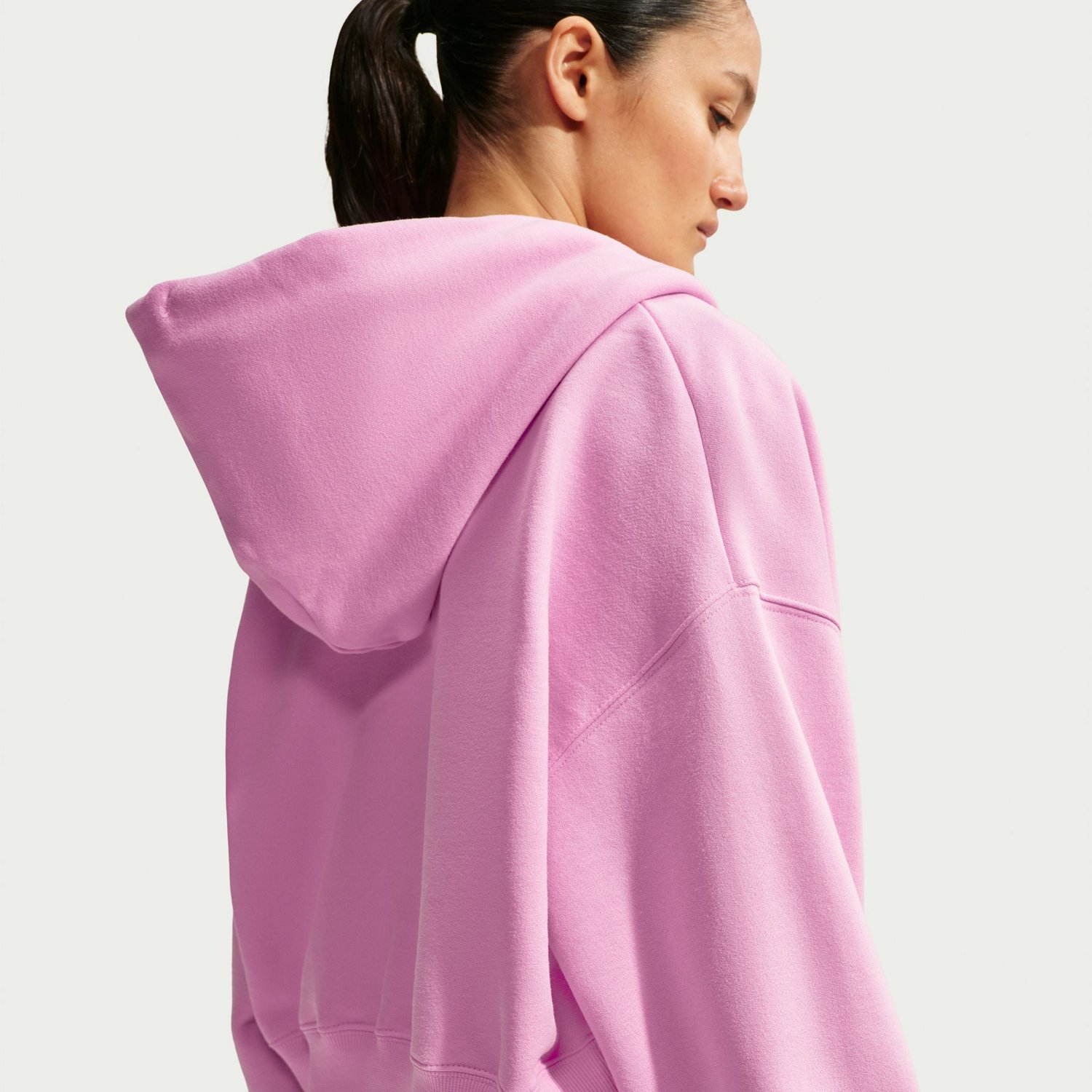 Nike Women's Sportswear Studio Fleece Oversized Cropped Full-Zip Hoodie - view number 6