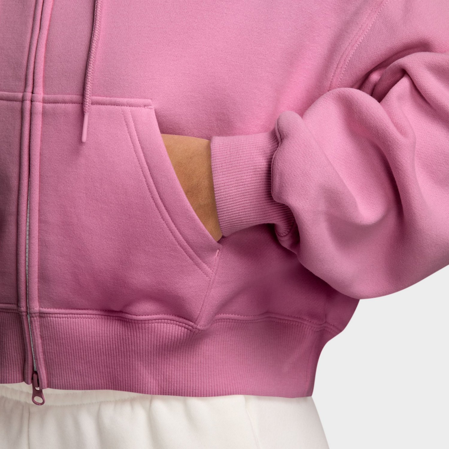Nike Women's Sportswear Studio Fleece Oversized Cropped Full-Zip Hoodie - view number 7