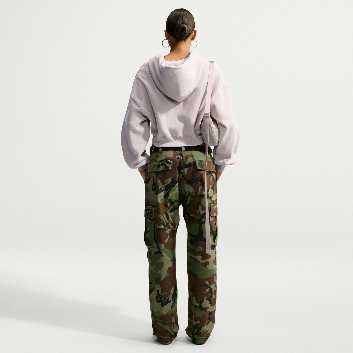Nike Women's Sportswear Studio Fleece Oversized Cropped Full-Zip Hoodie - view number 2
