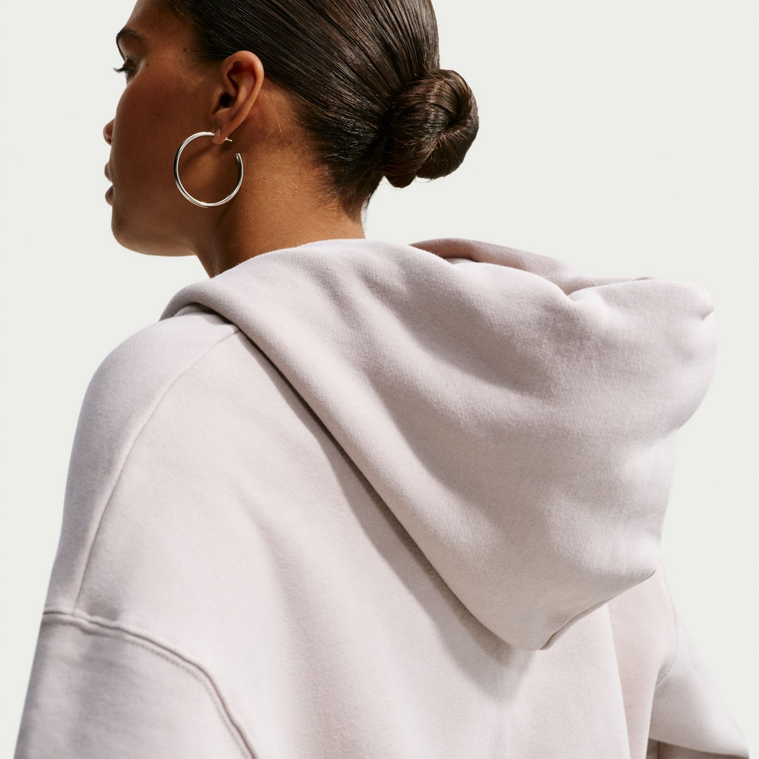 Nike Women's Sportswear Studio Fleece Oversized Cropped Full-Zip Hoodie - view number 6