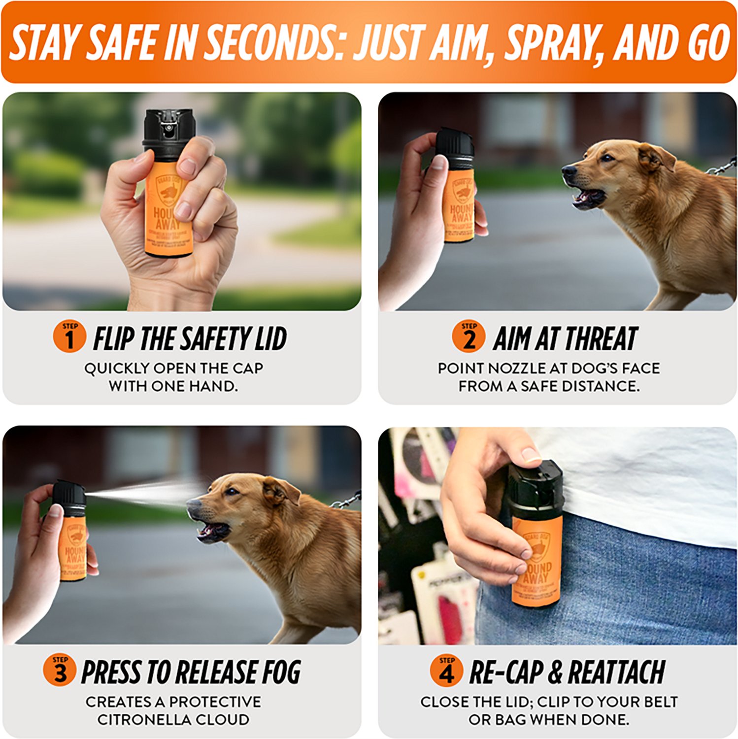 Guard Dog Security Hound Away Humane Citronella Dog Deterrent Spray - view number 4
