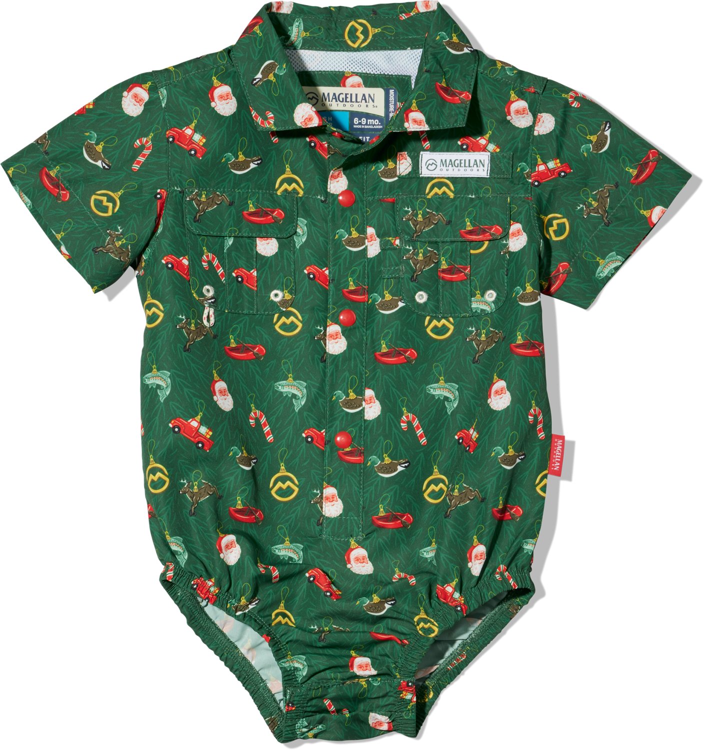 Magellan Outdoors Infant Boys' Holiday Ornaments Short Sleeve Onesie