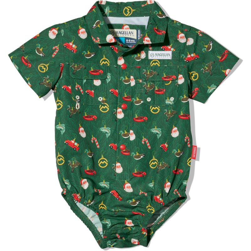 Magellan Outdoors Infant Boys' Holiday Ornaments Short Sleeve Onesie