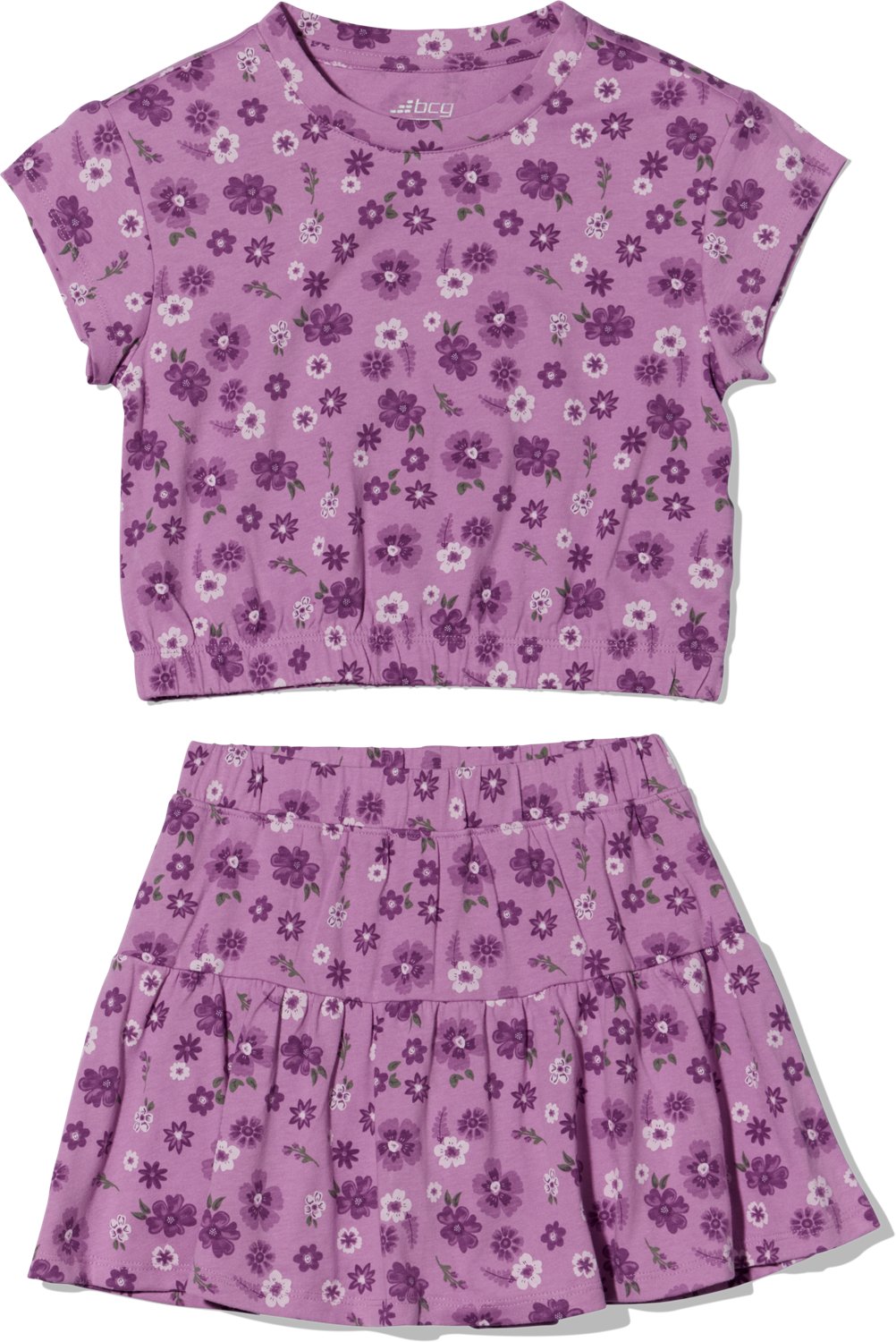 BCG Girls' 4-6X All Over Print Floral Skort Set