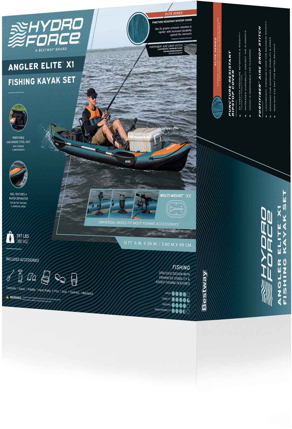 Hydro Force Angler Elite X1 12 ft 6 in Fishing Kayak Set - view number 5