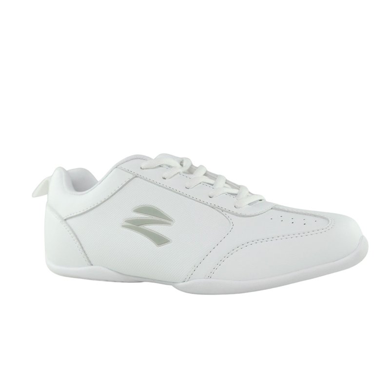zephz Youth Firefly Cheerleading Shoe, Size 9, White/Gray