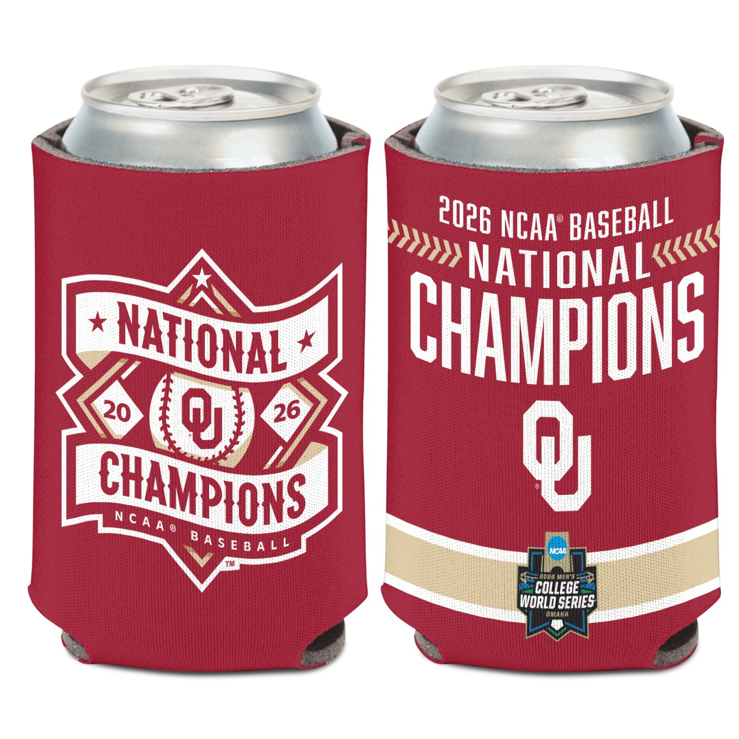 WinCraft University of Oklahoma 2026 College World Series Champ Can Cooler