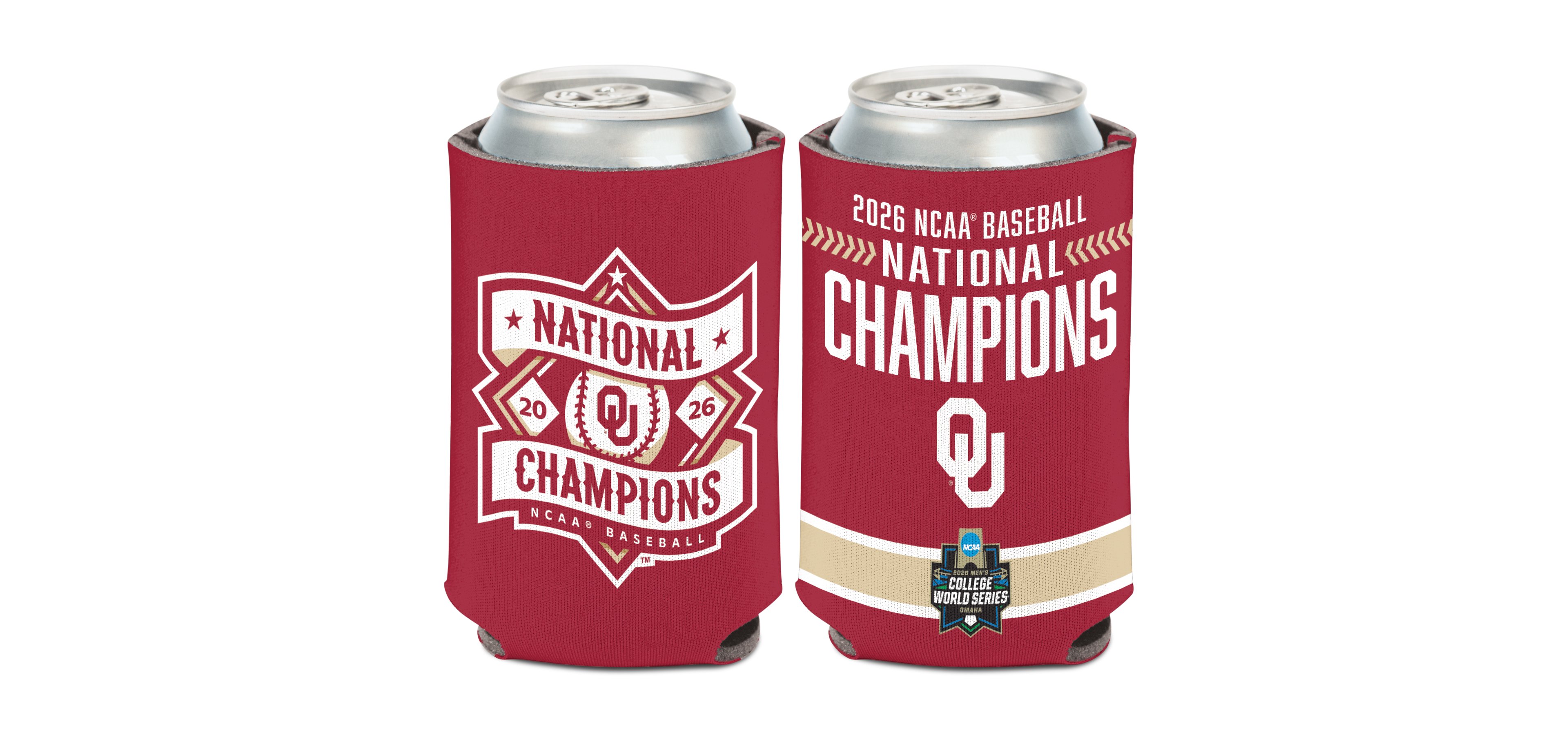 WinCraft University of Oklahoma 2026 College World Series Champ Can Cooler