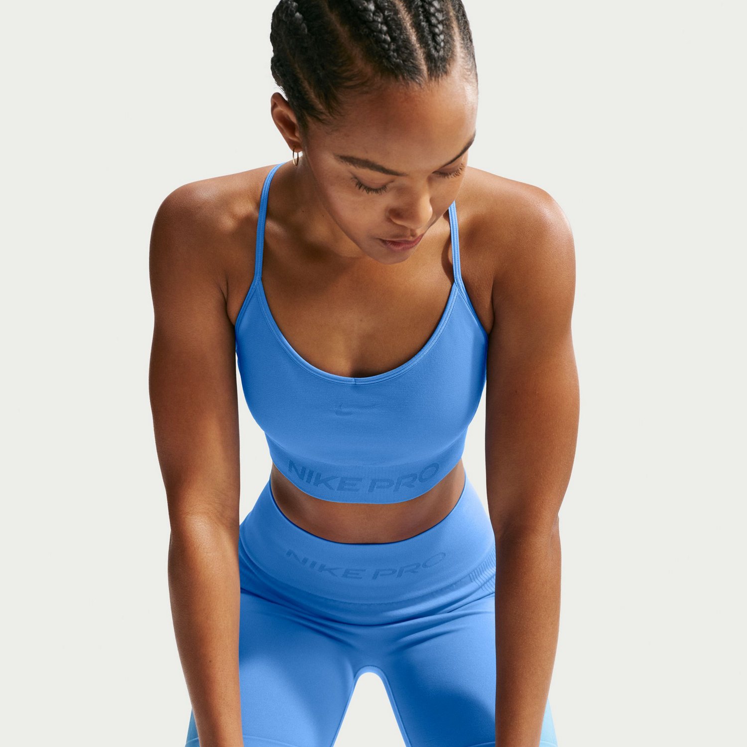 Nike Women's Nike Pro Dri-FIT Seamless Light Support Padded Sports Bra - view number 5
