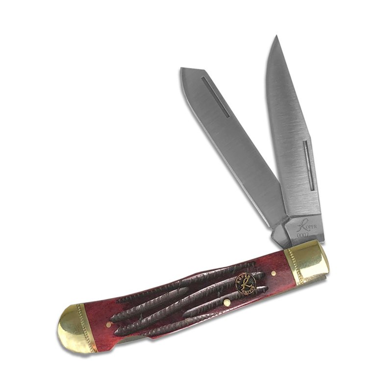 Roper Trapper Double Action Lockback Jigged Bone Knife (RP0004CBB, RP0004CRB, RP0004CWB) (232740)